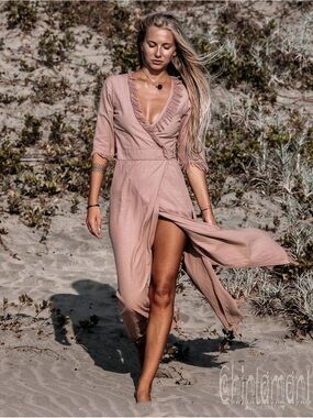Pink Boho Dress